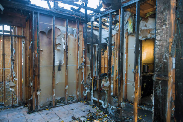 Professional Fire Damage Repair technician working in Somerset, TX